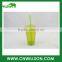 Double wall Plastic cup with straw/16oz plastic straw tumbler