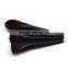 Wholesale Travel kit 4pcs vegan private label Matte black wooden cosmetics makeup brush set synthetic hair make up brushes