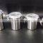 Set Of 4 Airtight Clip Top Food Storage Container Stainless Steel Spice Jar With Acrylic Lids