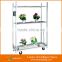 cheap Metal 3/4/5 Layers plant Flower Trolley Cart for greenhouse carts