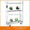 own factory 3/4/5 tiers greenhouse plant garden vegetable metal flower display stand cart trolley