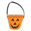 Best sell non-woven Smile pumpkin halloween bucket for kids