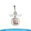Cheap Unique Cute Sublimation Hypoallergenic Nickel Free Pregnancy Dangle Hanging Belly Button Rings