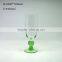 Unique Design Champagne Flute Wine Glass Green Stemware