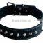 CY114 Wholesale PU Lady Dog Collar Comfort Leather Single Row Rivets Collar Alloy Spikes Gentle Rivet Dog Collar