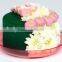 round floral foam with round hat box for flowers