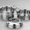 cookware set stainless steel material with high quality and mirror polishing