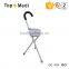 Topmedi Therapy Medical Device Folding Stool Walking Stick with Chair