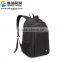 black nylon travel backpack laptop bag