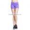 Pure color Mesh-Paneled women sexy Workout Shorts, yoga short pants