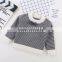 wholesale chinese winter clothes kids striped cropped pullover sweaters with bowknot