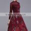 Girls fency lace plicated dress splicing flower print dress