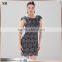Short Sleeve Flower Cut-out Metallic Effect Ladies Slim Body Crochet Dress SR- D782