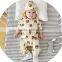 S17711A Baby Autumn Cartoon Bear Pattern Hooded Cotton Romper