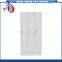 Modern Bedroom almirah wardrobe design powder coated steel 3 door vertical hanging clothes storage cabinet locker
