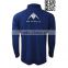 Blue Color Workwear Polo Long Sleeve shirt Sport Dry Fit Polyester