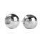 CCB Plastic European Style Large Hole Charm Beads Round Silver Tone