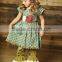 high quality fall gril floral ruffle boutique dress