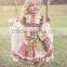 summer 2017 remake cute baby girls dress multicolors splicing floral clothing