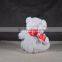 Custom good quality Valentine's day bear plush white teddy bear with red heart toy