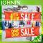 Fast delivery cheap fabric different size hang flag mall sale banners