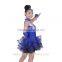 Girls Kids Ballroom Latin Competition Dress Fluffy Skirt Children Latin Dance Costumes
