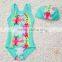 2017 New style Sleeveless colorful Printing Swim Wear Clothes Baby Girls One Piece Swimsuit