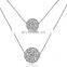 Delicate Two Layers Star Ball Moon Charms Silver Pendant Necklace Jewelry