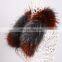 Top grade raccoon fur collar custom phase color fur square collar wholesale