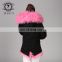 Mongolian Lamb Fur Coat Pink Wool Parka Ladies Jacken Wholesale