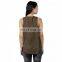 Solid Brown Sleeveless Top for girls