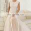 Cap sleeve trumpet bridal gown