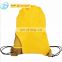 210D Personalized Lemon Yellow Polyester Drawstring Sports Gym Backpack For Teens/Kids