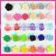 stock 30 colors 4cm handmade flower with leaves girls fabric flower clip