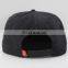 Custom applique merrow logo black denim caps snapback