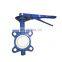 astm a216 wcb casting steel PTFE lined wafer type butterfly valve ggg40
