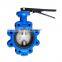 DN100 cast iron body Ductile disc plate  EPDM seat price list wafer butterfly valve with lever handle