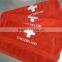 100% Cotton Flower Embroidery Red Towels