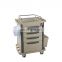 High quality ABS clinic trolley clinic cart for hospital using with noiseless casters