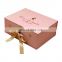 custom size logo unique shipping boxes packaging luxury wholesale deluxe pink ribbon magnetic cove