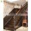 Carving luxury oak wooden inside balusters stair railings design decorative wood stair handrail