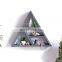 Single Chunky Solid Wood Floating Triangular shelf Crystal Display Shelves 46x39x8cm