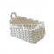 100% handmade gray cotton rope sundries basket books snacks crochet storage basket rectangle bin