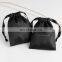PandaSew Wholesale Luxury Black Drawstring Satin Jewelry Pouch Dust Bag with Custom Logo Printed