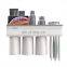 Bathroom Multi Functional Plastic Wall Mount Toothbrush Holder With Automatic Toothpaste Squeezer