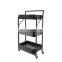 Amazon hot sales Folded kitchen storage luxury trolley collapsible trolley with wheels