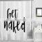 Creative Custom Digital Printed Waterproof Get naked Shower Curtain with Hooks