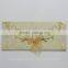 Modern Gold Pocket Style Wholesale Wedding Invitations with small ribbon