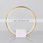 Golden Circle LED Desk Lamp With Marble Base Table Light Luxury Home Decoration Bedroom Bedside Night Light