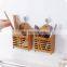 Eco Friendly Multifunction Wooden Chopsticks Bucket Tableware Partition Knife/Fork And Spoon Cage Hanging Drain Rack